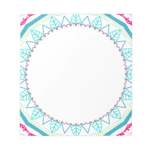 Bloco De Notas mandala colorida