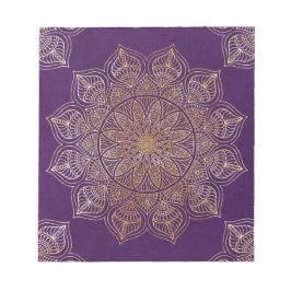 Bloco De Notas mandala de ouro