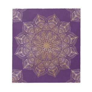 Bloco De Notas mandala de ouro