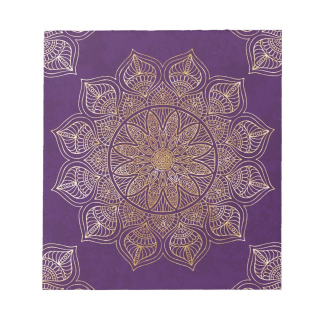 Bloco De Notas mandala de ouro (Frente)