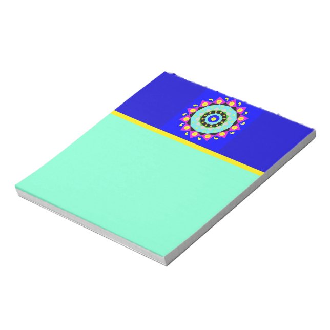 Bloco De Notas Mandala:Notepad Decorativo (Invertido)