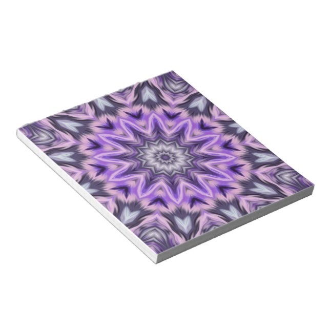 Bloco De Notas Mandala púrpura Lilac (Inclinado)
