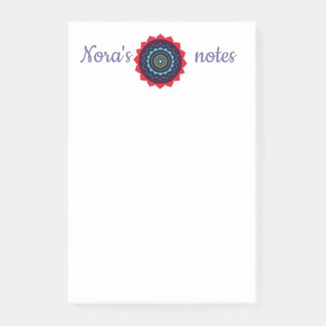 Bloco De Notas Mandala Ypur name Notes (Frente)