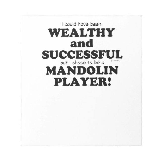 Bloco De Notas Mandolin rico e bem-sucedido (Frente)