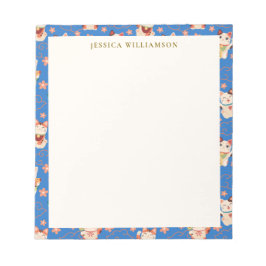 Bloco De Notas Maneki Neko Lucky Cats Personalized Name