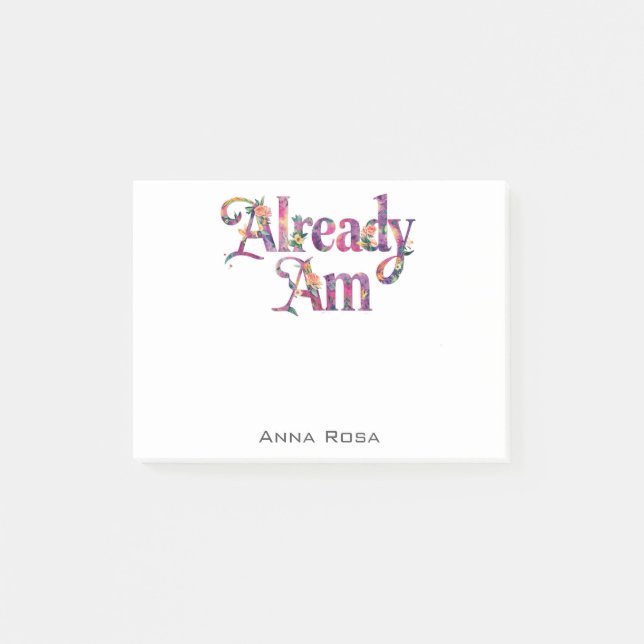 Bloco De Notas *~* Manifest AP85 Floral Gratidão 6 JÁ AM (Frente)