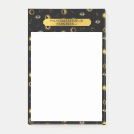 Bloco De Notas Manifestação Celestial Sol e Lua Zodiac Olho