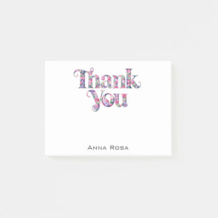 Bloco De Notas *~* Manifesto de Gratidão Floral AP85 Obrigado