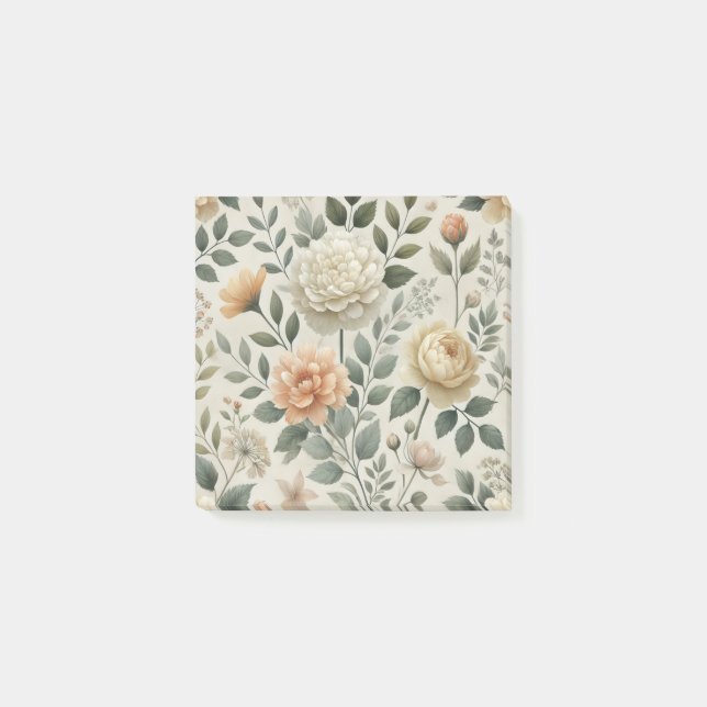Bloco De Notas Manteiga Amarela Primavera Floral e Verão (Frente)