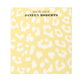 Bloco De Notas Manteiga de nome personalizado Impressão amarela-l