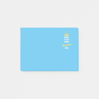 Bloco De Notas Mantenha a calma e o som no Posto