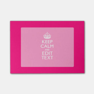 Bloco De Notas MANTENHA A CALMA E tenha seu texto no ROSA