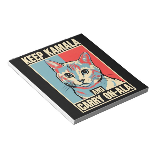 Bloco De Notas Mantenha Kamala e Carregar On-A-La LA Kamala Harri (Inclinado)