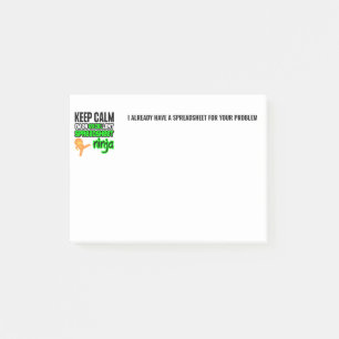 Bloco De Notas Manter Calmo EXCELlent SPREADSHEET NINJA