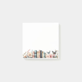 Bloco De Notas Manuais de Borboleta Floral de Aquarela