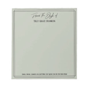 Bloco De Notas Manuscrito da mesa do sábio elementar simples