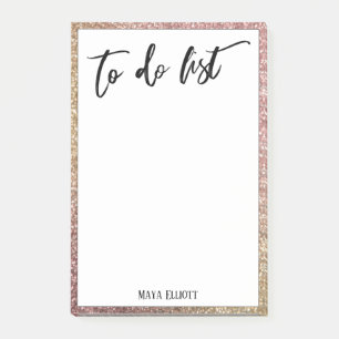 Bloco De Notas Manuscrito Para Fazer Lista Esmaecida Borda do Omb