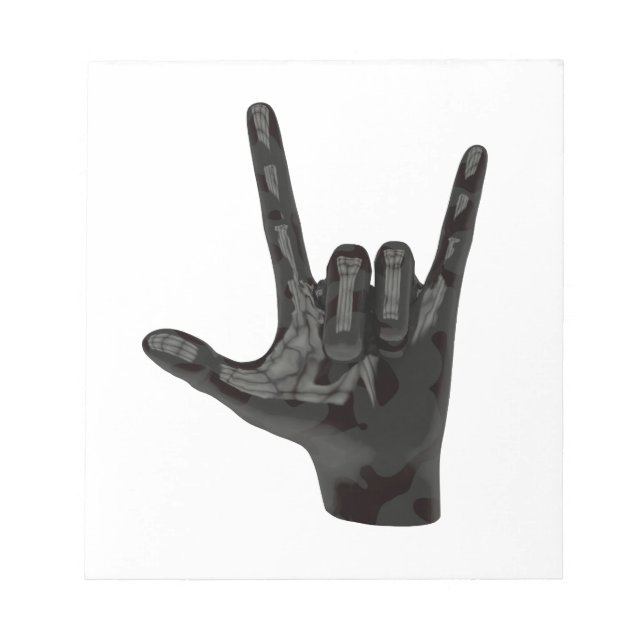 Bloco De Notas mão de chifres diabólicos (Frente)