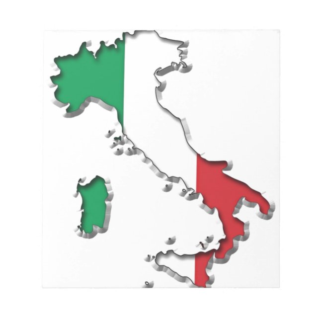 Bloco De Notas Map of Italy (Frente)