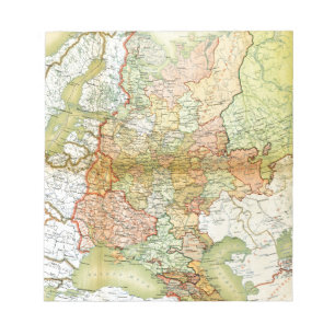 Bloco De Notas Mapa 1928 de União Soviética velha URSS Rússia