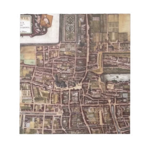 Bloco De Notas Mapa da cidade de réplica de Haia 1649