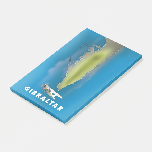 Bloco De Notas Mapa de Gibraltar (Inclinado)