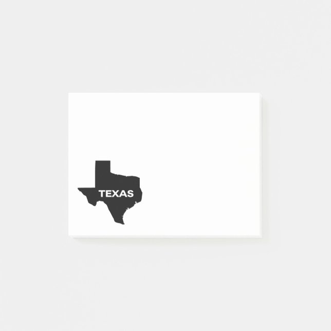 Bloco De Notas Mapa de Texas (Frente)