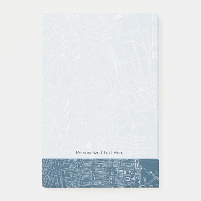 Bloco De Notas Mapa gráfico de Boston (Frente)