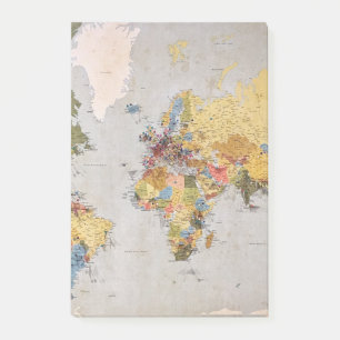 Bloco De Notas mapa mundial