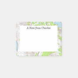 Bloco De Notas Mapa Topográfico Personalizado