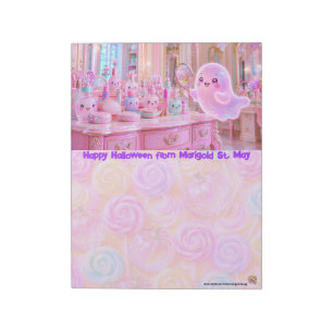 Bloco De Notas Maquiagem Fantasmagórica e Caderno de Halloween pa