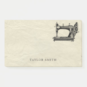 Bloco De Notas Máquina de costura antiga com nome