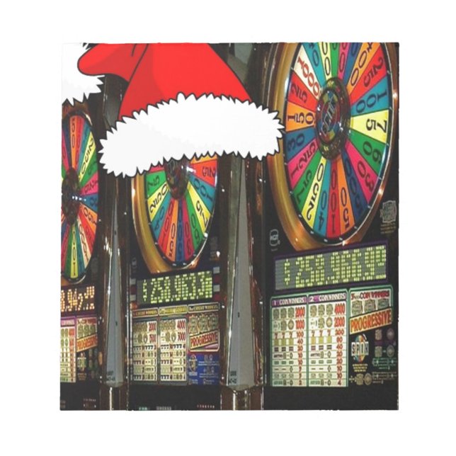 Bloco De Notas Máquinas de Slot de Santa Hat (Frente)