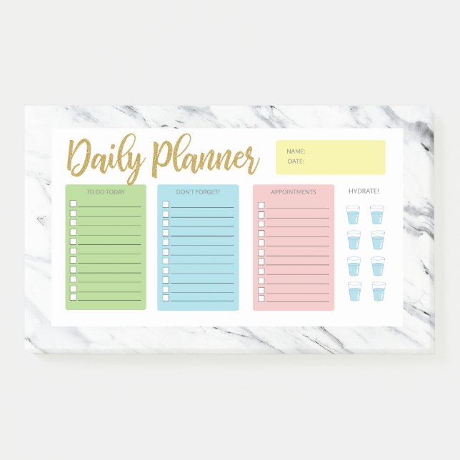 Bloco De Notas Marble Daily Planner (Frente)