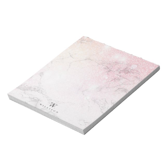 Bloco De Notas Marble de luxo personalizado (Invertido)