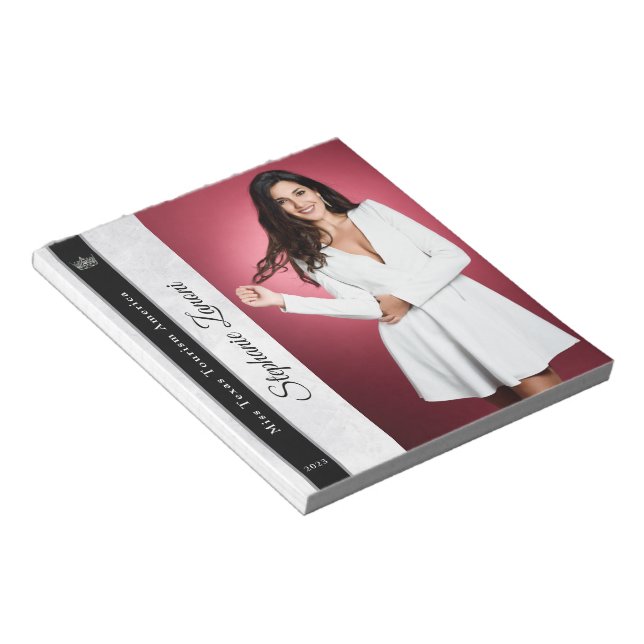 Bloco De Notas Marble Ice - Pad Autografo de Pageant Personalizad (Inclinado)