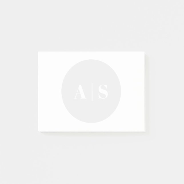 Bloco De Notas Marca d'água de monograma simples (Frente)