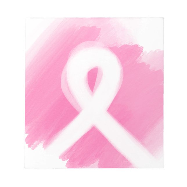 Bloco De Notas Marca d'água de Sensibilização do Cancer da Mama (Frente)