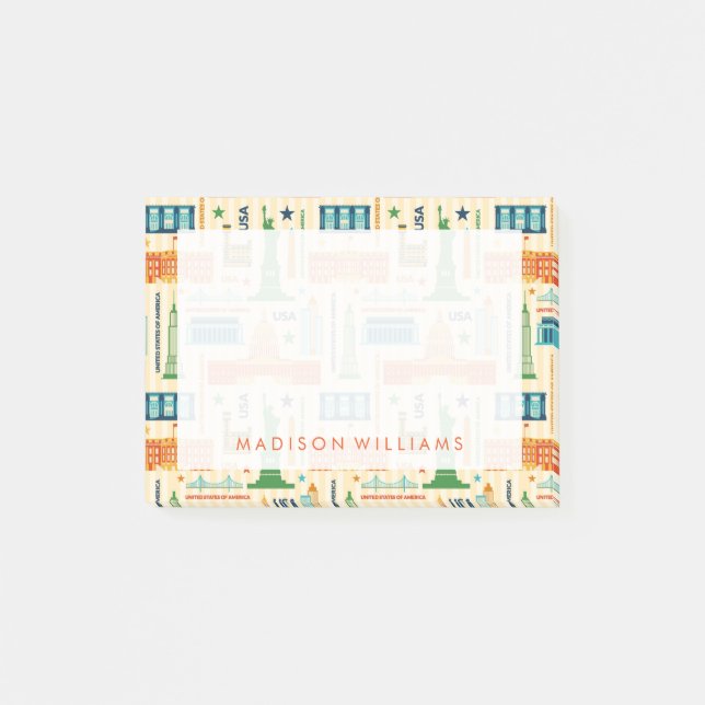 Bloco De Notas Marcos dos Estados Unidos da América (Frente)