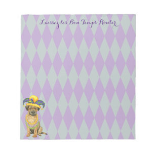 Bloco De Notas Mardi Gras Border Terrier