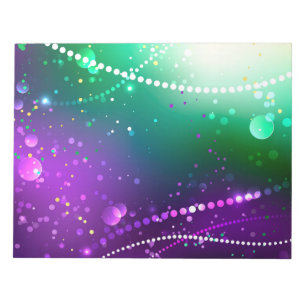 Bloco De Notas Mardi Gras Festivo Purple Background