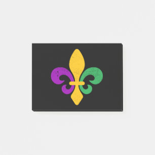 Bloco De Notas Mardi Gras Fleur De Lis