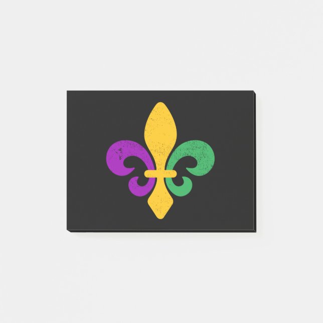 Bloco De Notas Mardi Gras Fleur De Lis (Frente)