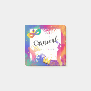 Bloco De Notas Mardi Gras Music Carnival (Fleur de Lis)
