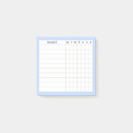 Bloco De Notas Margaret Collection Habit Tracker em Azul