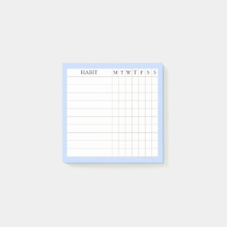 Bloco De Notas Margaret Collection Habit Tracker em Azul