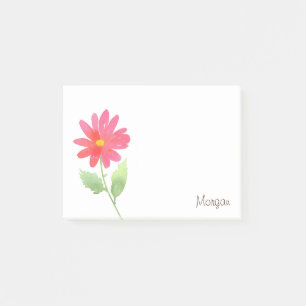 Bloco De Notas Margarida Cor de Água Rosa Coral