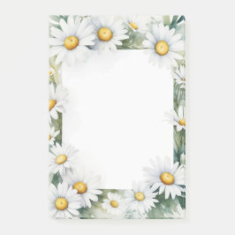 Bloco De Notas Margarida de verão de aquarela