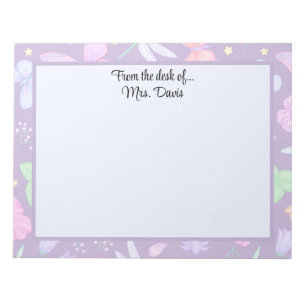 Bloco De Notas Marinha-de-libélula personalizada elegante