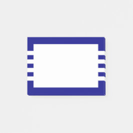 Bloco De Notas Marinho Azul com Faixa Branca Moderna